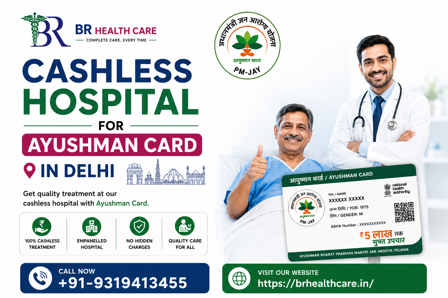 Cashless Hospital for Ayushman Card in Delhi